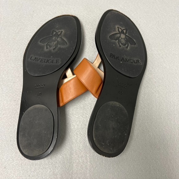 Gucci Double G Logo Leather Thong Sandal Womens 40 US 9 Summer Beach - Picture 8 of 16
